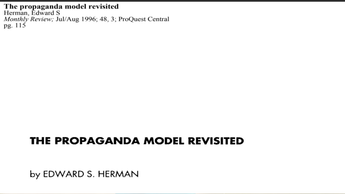The Propaganda Model Revised – Review